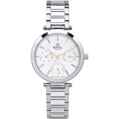 Женские водонепроницаемые наручные часы Royal London 21408-02 кварцевые