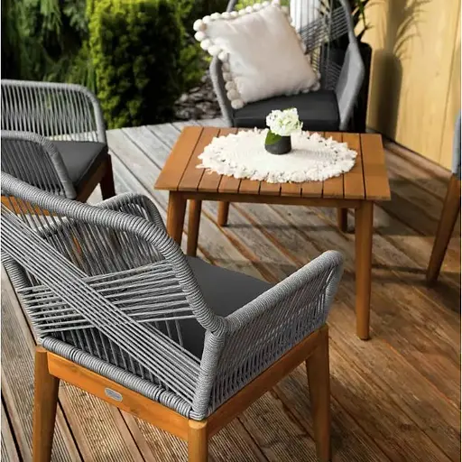 Комплект садових меблів Di Volio Piago сіро-графітовий - фото 6