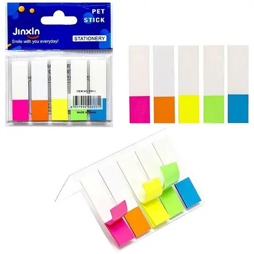 Закладка Color-It Stick Notes Р11-1 неонова 5 кольорів
