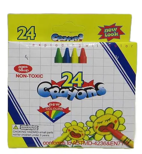 Карандаши восковые, 24 цвета