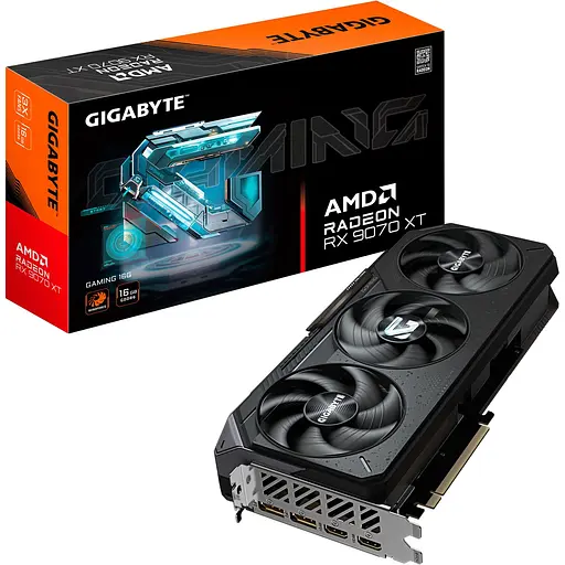 Видеокарта Gigabyte Radeon RX 9070 XT Gaming 16G (GV-R9070XTGAMING-16GD) UA [149857] - фото 1