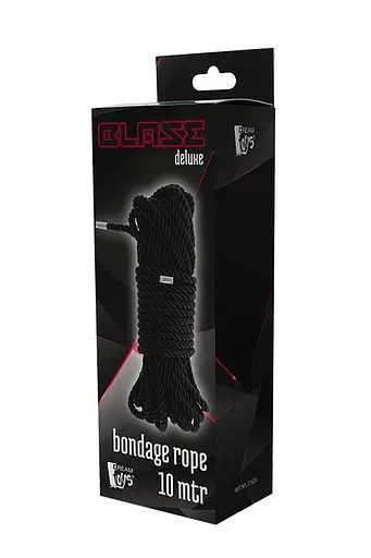 Мотузка Dreamtoys Blaze Deluxe Bondage Rope 10 м чорний - фото 3