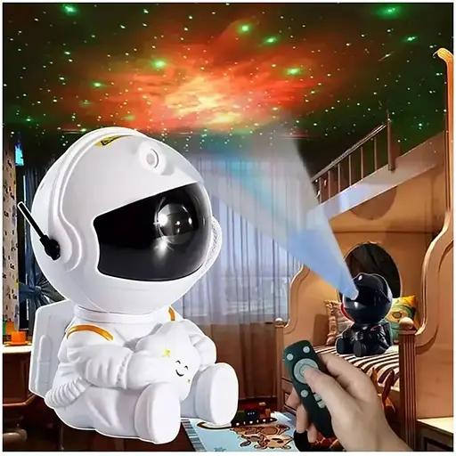 Проектор зоряного неба Астронавт із зіркою Mini White [111482] - фото 7