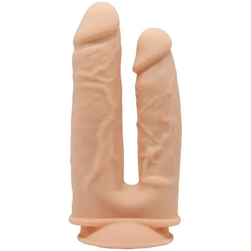 Фалоімітатор подвійний Adrien Lastic SilexD Double Gusto 19.5 см тілесний