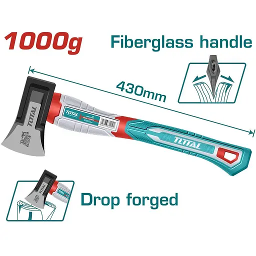 Топор Total THAX0611000F 430 мм 1000 г