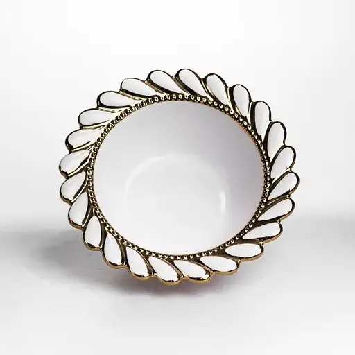 Тарелка глубокая Yiwu Tiffany фарфоровая 25.5 см сервировочная для подачи первых блюд салатов ML2006 - фото 3