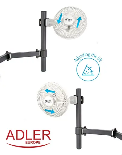 Вентилятор настільний Adler AD 7317 2 швидкості з кліпсою кріплення 15 см - фото 10