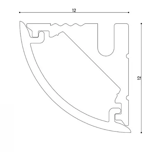 LED профіль кутовий з розсіювачем PC матовий опал, 3м KLOODI KLP1111 3 - фото 3