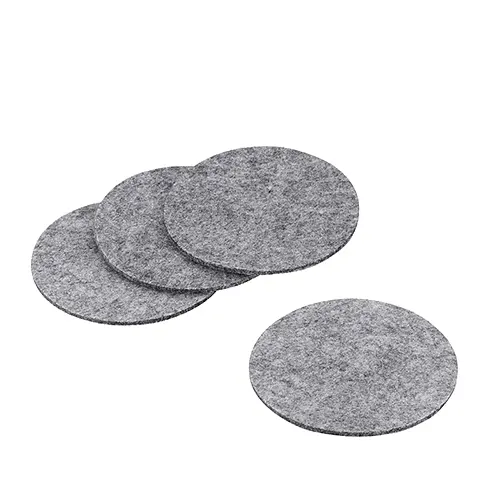 Салфетка под посуду Alia d10см, светло-серая 4шт (12331)