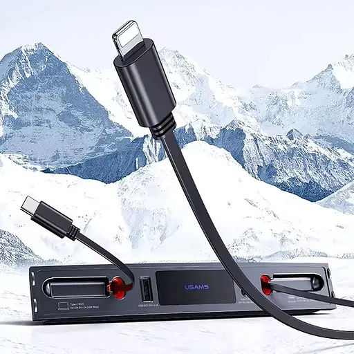 Переходник HUB Usams US-SJ649 60W Car Central Control Charging HUB For Tesla (3/Y) Tarnish - фото 2