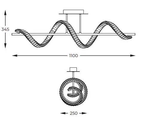 Стельовий світильник ATHESA MX3170-1-3GT Zuma Line - фото 2