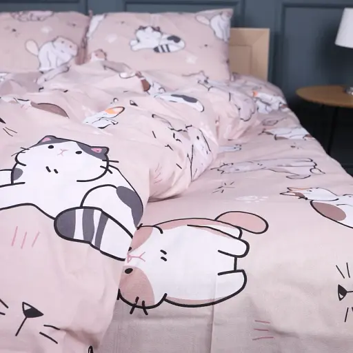 Комплект постельного белья MirSon Бязь 17-0665 Cream Kittens 2 x 160 x 220 см кремовый (2200010065473) - фото 3