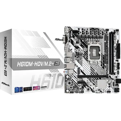 Материнская плата ASRock H610M-HDV/M.2+ D5 Socket 1700 - фото 2