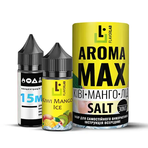 Набор компонентов для самозамеса солевой заправки Flavorlab Aroma MAX 30 мл Киви-Манго-Лед, 0-65 мг (17931)