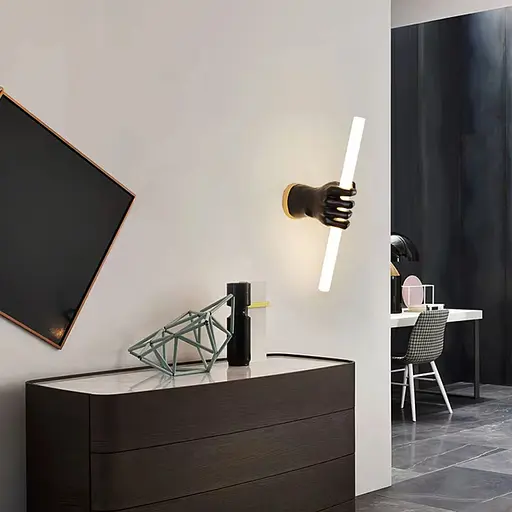 Індустріальне бра у гіпсовому корпусі Арт. WS 050/500 BK Line F - фото 4