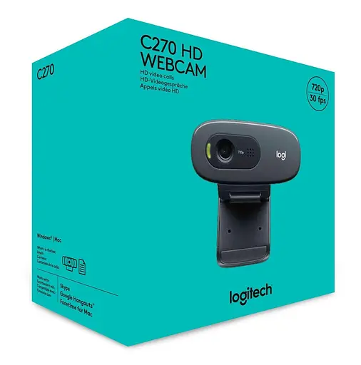Веб-камера Logitech C270 HD Webcam Black (960-001063) - фото 7