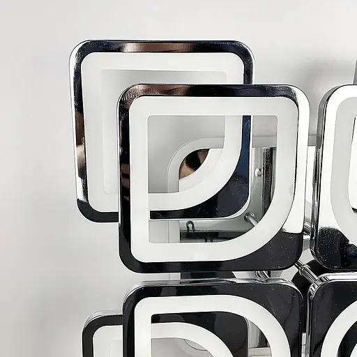 Світлодіодна LED люстра з RGB підсвіткою в корпусі кольору хром | Арт. A 2281/4+4 S RGB CH | Line F - фото 3