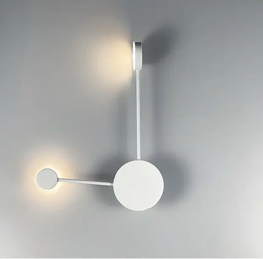 Мінімалістичне бра Line F на 2 плафони в білому корпусі  Арт. WJ 013/2 WT - фото 1