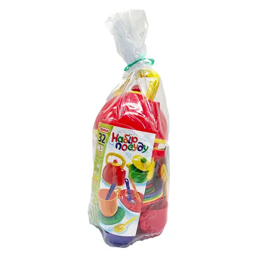 Дитячий ігровий набір посуду ЮНІКА 70637(Multikolor) мультиколір 32 предмета, паяний пакет - фото 1