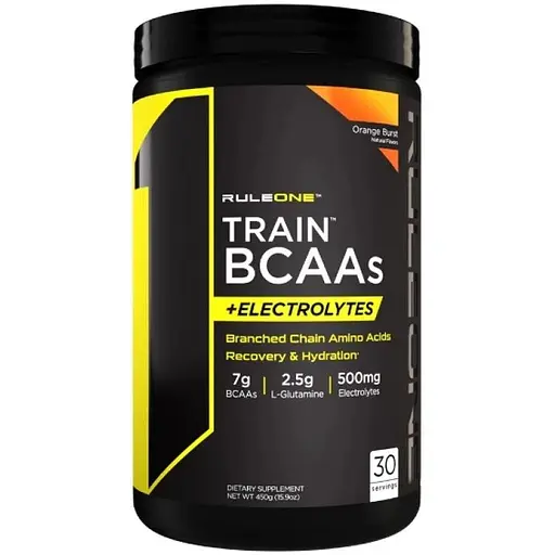 Комплекс амінокислот Rule 1 Train BCAAs + Electrolytes Апельсин 450 г  - фото 1