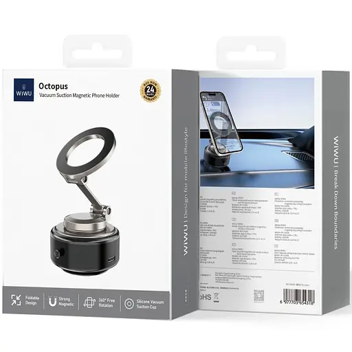 Автотримач WIWU Wi-CH-056 Octopus Vacuum Suction Magnetic Tarnish - фото 5