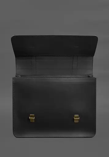 Шкіряна сумка-портфель Porte чорний - фото 5