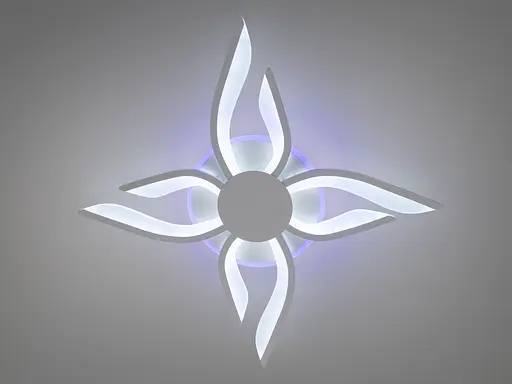 Оригінальна led люстра з пультом, диммером, підсвіткою, 67W, біла - фото 2