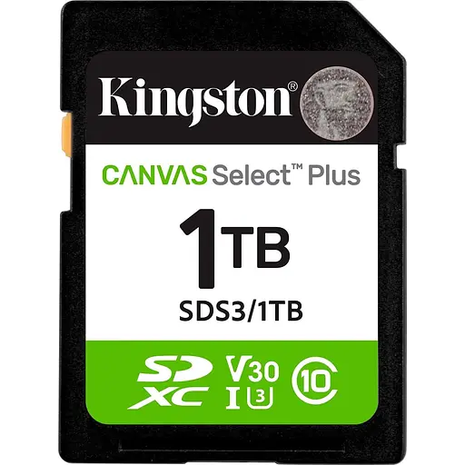 Карта памяти 1TB SDXC Canvas Select Plus Gen3 150 MB/s C10 UHS-I U3 V30 SDS3/1TB - фото 1