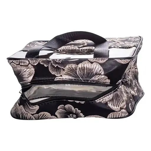 Набір косметичок Yiwu HP-16-1KB 22х11х18 / 17х10х11 см водонепроникні 2 шт. прозорі/чорні  - фото 6