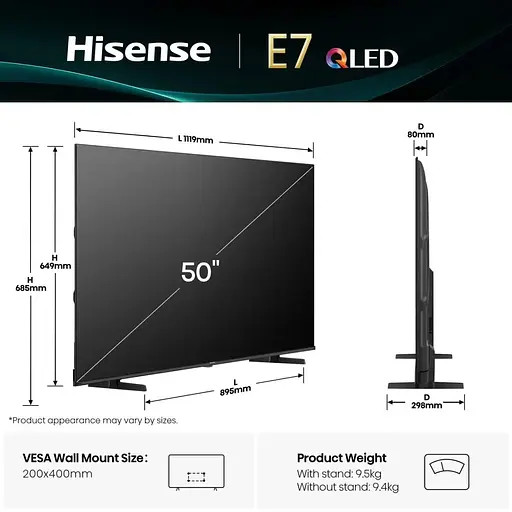 Телевізор Hisense 50E7Q - фото 5