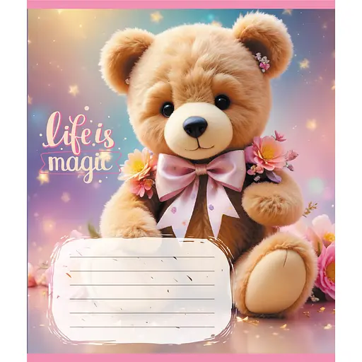 Зошит учнівський "Тедді" Leader 012-500363K-3 в клітинку, 12 аркушів - фото 1