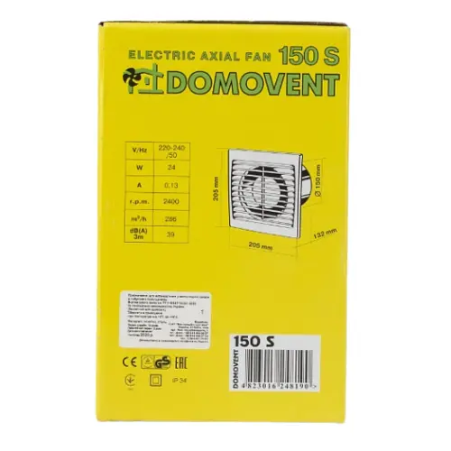 Вытяжной вентилятор Домовент 150 С с сеткой от насекомых Белый 30412 - фото 6