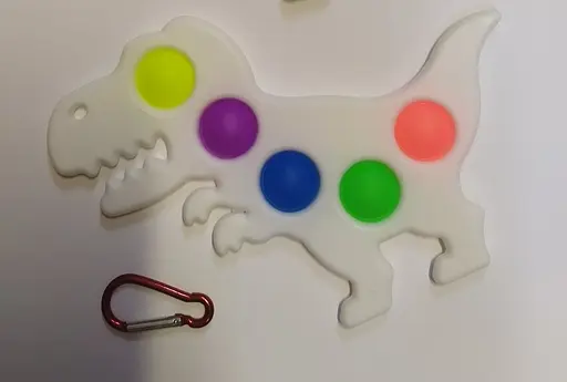 Іграшка Симпл Дімпл Динозавр антистрес 12x19 см 5 пупирок - фото 3