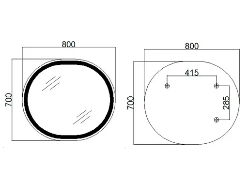 Дзеркало Qtap Gemini (GE1) овальне з LED-підсвічуванням Touch QT2578R8072B - фото 13