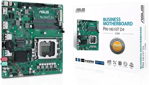 Материнская плата ASUS PRO H610T D4-CSM (PRO H610T D4-CSM) (Socket 1700, Intel H610, Mini-ITX) - фото 5