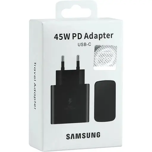 Блок живлення Samsung Type-C PD 45W 1:1 PD/PPS 3.3-11.0V Black - фото 2