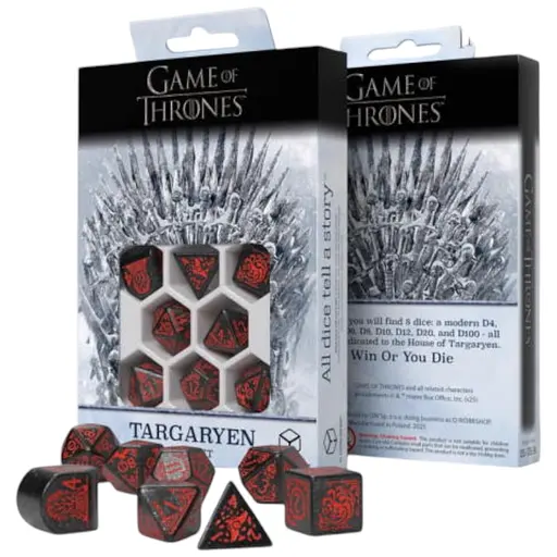 Набор кубиков Game of Thrones. Targaryen Dice Set , 7 шт. (GOT/00190166/2025/3/A)