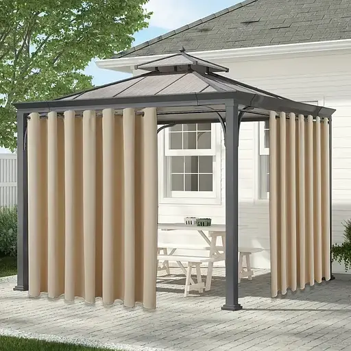 Штора уличная водонепроницаемая для беседки (2.8 х 1.45 м) Бежевый