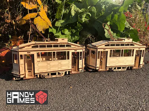 Дерев'яний конструктор Трамвай Sanok SW1 | Woodzle | 151 деталь - фото 7