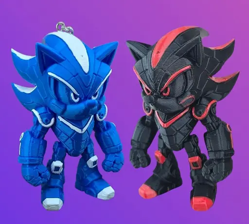 3D Іграшка Сонік, 10 см, з брелком - фото 2