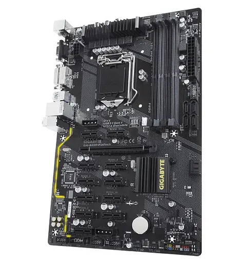 Материнская плата Gigabyte GA-B250-FinTech (GA-B250-FinTech) (Socket 1151, Intel B250, ATX) Б/у - фото 3