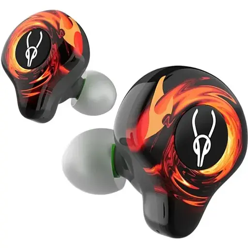 Беспроводные Bluetooth наушники Sabbat G12 Elite Truth с поддержкой игрового режима черно-оранжевые - фото 2