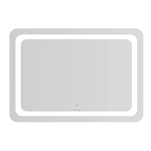 Дзеркало підвісне прямокутне 100*70см, з підсвічуванням по контуру, із сенсорним вимикачем Volle Luna Tanga 1648.52121700, Білий матовий - фото 1