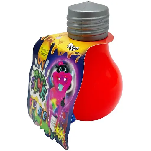 В'язка маса лампочка Danko Toys Fluoric Crazy Slime SLM-07-01U світиться в темряві помаранчева