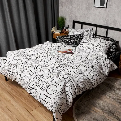 Комплект постільної білизни Moon&Star Бязь Gold Люкс Graphic Mood King Size 220x240 наволочки 2х50х70 - фото 5