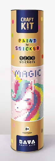 Картина по номерам стикерами в тубусе "Єдиноріг", 33х48 см - фото 3