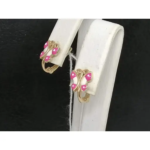 Золотые серьги Столичная Ювелирная Фабрика с эмалью. 103867ЕР - фото 2