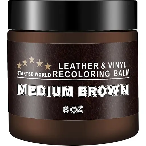 Бальзам для фарбування шкіри STARTSO WORLD, набір для ремонту середньої коричневої шкіри для меблів