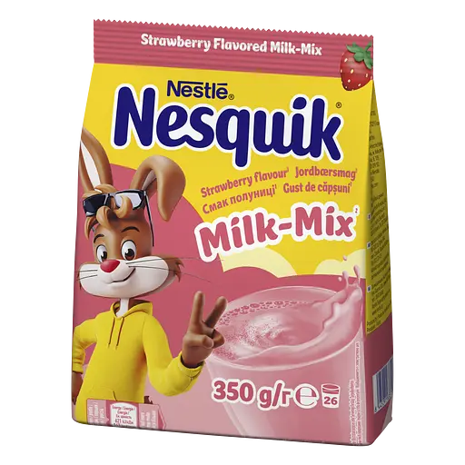Суміш для приготування напою Nesquik Milk-Mix зі смаком полуниці 350 г - фото 2
