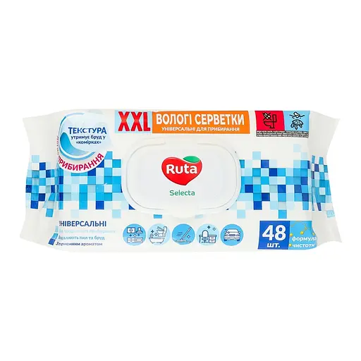 Салфетки влажные хозяйственные Ruta Selecta универсальные 48 шт. - фото 1